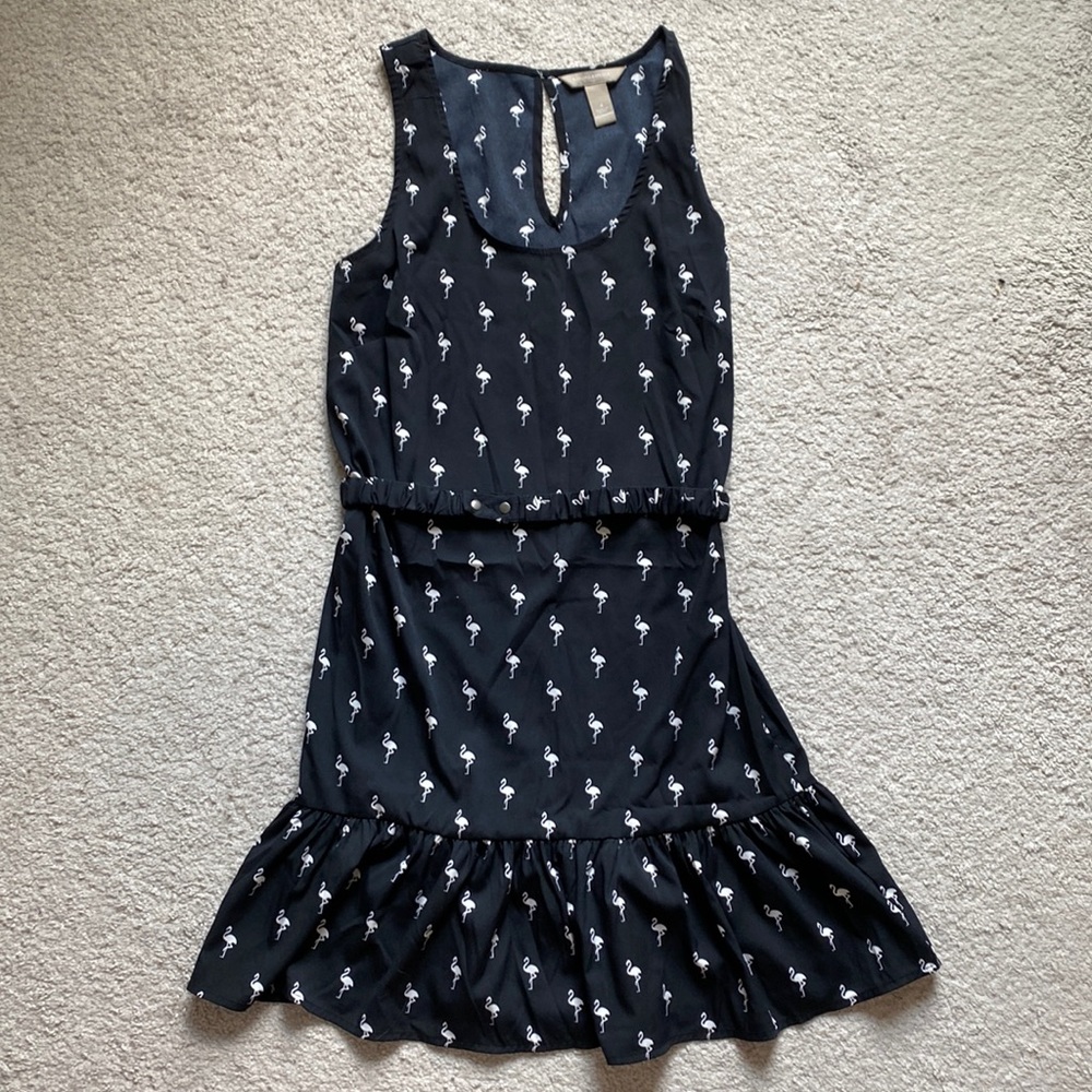 Banana republic flamingo print tank dress